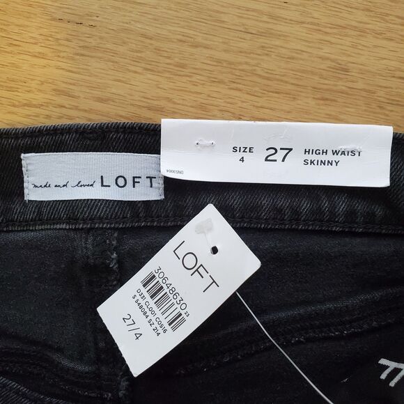 NEW LOFT Black High Waist Skinny Jeans - Picture 5 of 6